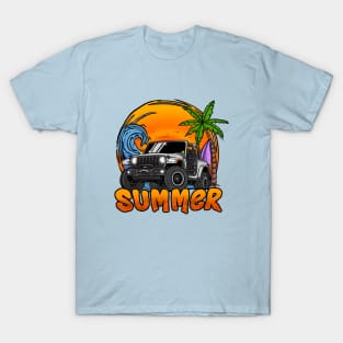 Jeep Wrangler Summer Holiday - White T-Shirt